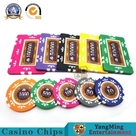 45mm Casino Diamond Poker Chips Sets Texas Hold 'Em Poker 13.5/G Clay Composite With Inner Metal