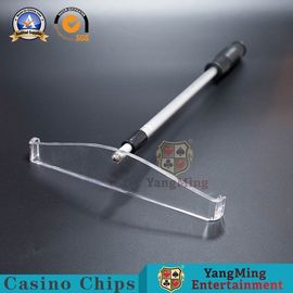Roulette Chip Rake Poker Aluminum Alloy Retractable Baccarat Poker Gambling Products Iron Cards Chips Code Receiver