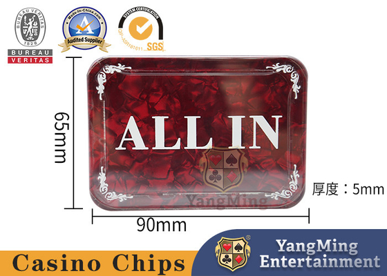 Thick Acrylic Custom Printable All In Button , Plaque Dealer Button 5mm Thickness