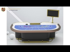 কাস্টমাইজড ডিজাইন স্ট্যান্ডার্ড জুয়া টেবিল 7 মানুষ Baccarat পোকার টেবিল সঙ্গে মেটাল ফুট