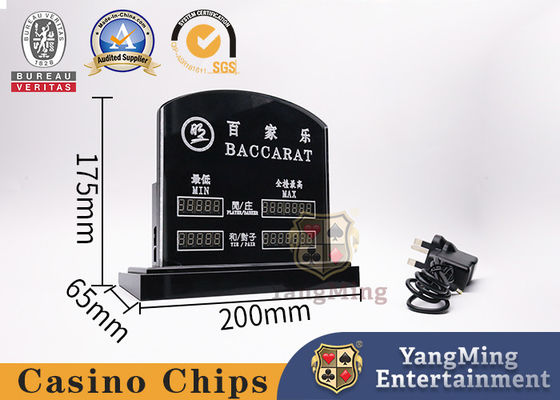 কেনা স্বচ্ছ ক্যাসিনো গেম আনুষাঙ্গিক LED ইলেকট্রনিক লাল কার্ড ব্যাকার্যাট পোকার গেম টেবিল বেট কার্ড অনলাইনে উৎপাদন