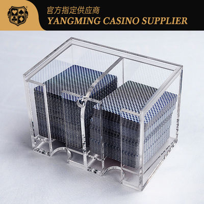কেনা Best Quality Cheap Acrylic 2 Compartment 8 Deck Discard Box Bacardi Discard Holder Casino Poker Discard Holder অনলাইনে উৎপাদন