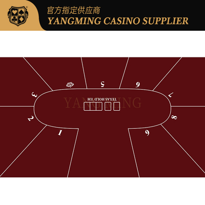 কেনা Custom Texas Hold'em Poker Table Mat – 9 Player Casino Game Layout অনলাইনে উৎপাদন