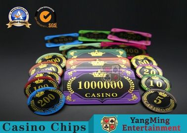 কেনা Baccarat টেক্সাস এক্রাইলিক গোল্ড স্ট্যাম্পিং চিপ পোকার টেবিল গেম টেবিল চিপ মুদ্রা অনলাইনে উৎপাদন