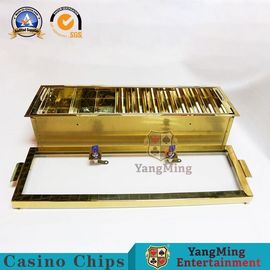 কেনা ডাবল ফ্লোরস মেটাল গোল্ডেন ক্যাসিনো চিপ ট্রে স্কেলেবল পুল টান ডেডিকেটেড ফিল্ম + কার্টন প্যাকেজ অনলাইনে উৎপাদন