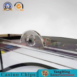 কেনা এক্রাইলিক ঘন চিপস ক্যারিয়ার রুলেট চাকা জুয়া টেবিল উত্সর্গীকৃত ক্যাসিনো চিপস ডিলার ধারক অনলাইনে উৎপাদন
