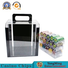 কেনা 1000PCS পোকার রাউন্ড চিপস ক্যারিয়ার সম্পূর্ণ স্বচ্ছ চিপস কেস পরিচালনা করে অনলাইনে উৎপাদন