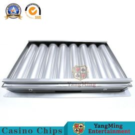 কেনা শিল্প আয়রন 8 সারি ধাতব ক্যাসিনো চিপ ট্রে একক স্তর পোকার চিপস ফ্লোট ব্রাইট সিলভার অনলাইনে উৎপাদন