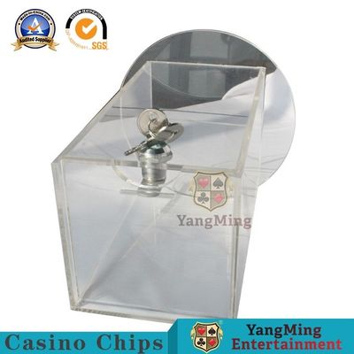 কেনা রাউন্ড বটম স্বচ্ছ এক্রাইলিক ব্যাকার্ট পোকার টেবিল YM-DH04 4 অনলাইনে উৎপাদন