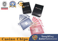 PVC Plastic Large Print 280gsm Black Box Poker Playing Card For Texas Poker Game