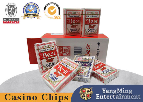 কেনা 280gsm ব্লু কোর পেপার প্লেয়িং কার্ড ক্যাসিনো পোকার টেবিল গেম কার্ড কালার বক্স প্যাকেজিং অনলাইনে উৎপাদন