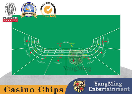 কেনা 8 খেলোয়াড় Baccarat পোকার অনুভূত টেবিল কভার CMYK রঙ অনলাইনে উৎপাদন