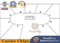 10 Players Oval Casino Baccarat Table Layout Gambling Accesories