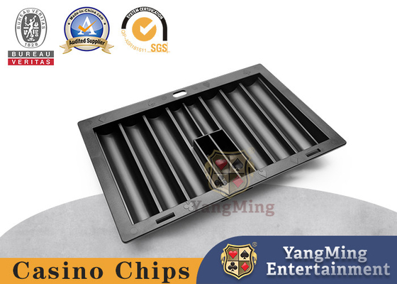 কেনা সমস্ত কালো প্লাস্টিক Balckjack ডিলার চিপ ট্রে 50mm ব্যাস অনলাইনে উৎপাদন