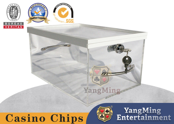 কেনা স্বচ্ছ এক্রাইলিক বেল্ট লকিং করুন Baccarat Niuniu ব্ল্যাক জ্যাক গেমিং টেবিল স্ক্র্যাপ কার্ড গিভওয়ে বক্স অনলাইনে উৎপাদন