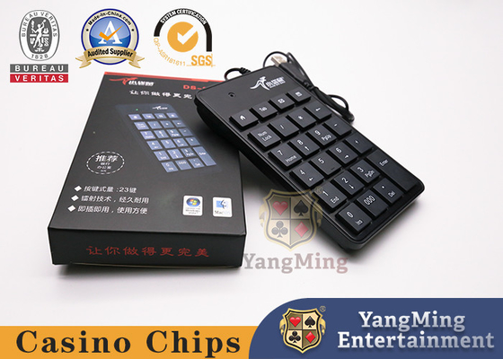 Black ABS Plastic Baccarat Keyboard With USB Cable For Casino Table Gambling
