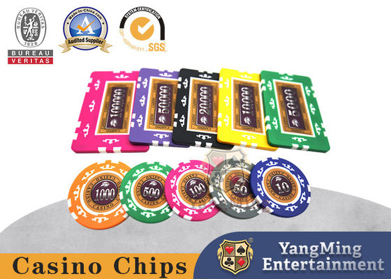 নতুন Baccarat ABS Clay Poker Chip Set টেক্সাস ক্যাসিনো টেবিল ফিল্ম ডিজাইন সঙ্গে কাস্টমাইজড