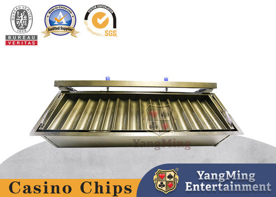 ব্র্যান্ড নিউ মেটাল Plated চিপ ট্রে ডাবল স্তর ডাবল লক চিপ ট্রে জুজু চিপ ভাসমান