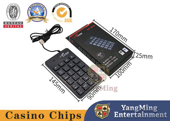 ক্যাসিনো টেবিল জুয়ার জন্য USB কেবল সহ কালো ABS প্লাস্টিক Baccarat কীবোর্ড