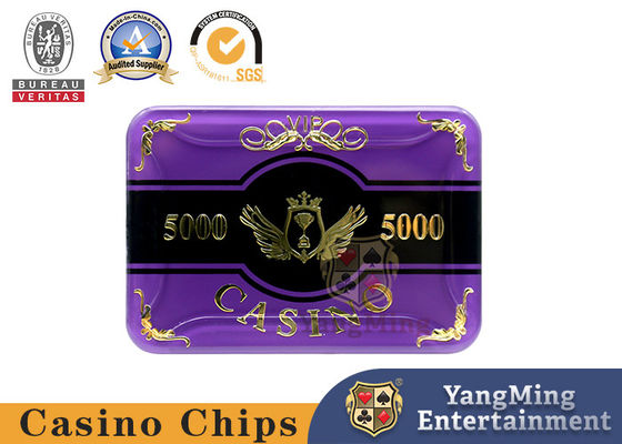 Baccarat এক্রাইলিক চিপ সেট উচ্চ তাপমাত্রা গোল্ড প্লেটেড পোকার টেবিল গেম চিপ