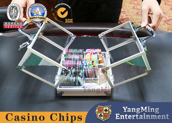 কারখানার স্টক অ্যালুমিনিয়াম 600 Yards লকিং চিপ কেস Baccarat টেক্সাস ক্যাসিনো পোকার গেম চিপ কেস