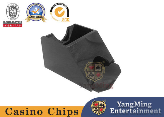 এক্রাইলিক ক্যাসিনো ব্ল্যাকজ্যাক কার্ড ডিলিং শু ডিলাক্স 2 ডেক কালো রঙ