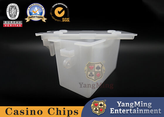 পূর্ণ ম্যাট overedাকা এক্রাইলিক উপহার বাক্স ক্যাসিনো 8 ডেক বাজানো কার্ড ত্যাগ করুন ধারক