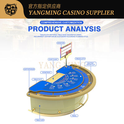 কারখানার স্টক অর্ধ গোলাকার গার্ড বার ব্ল্যাকজ্যাক টেবিল বিনোদন ক্লাব অবসর পোকার গেম টেবিল